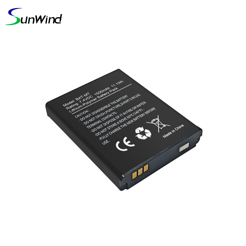 Rechargeable li-polymer battery for Bluebird BAT-MT pos terminal battery 1500mah 7.4V